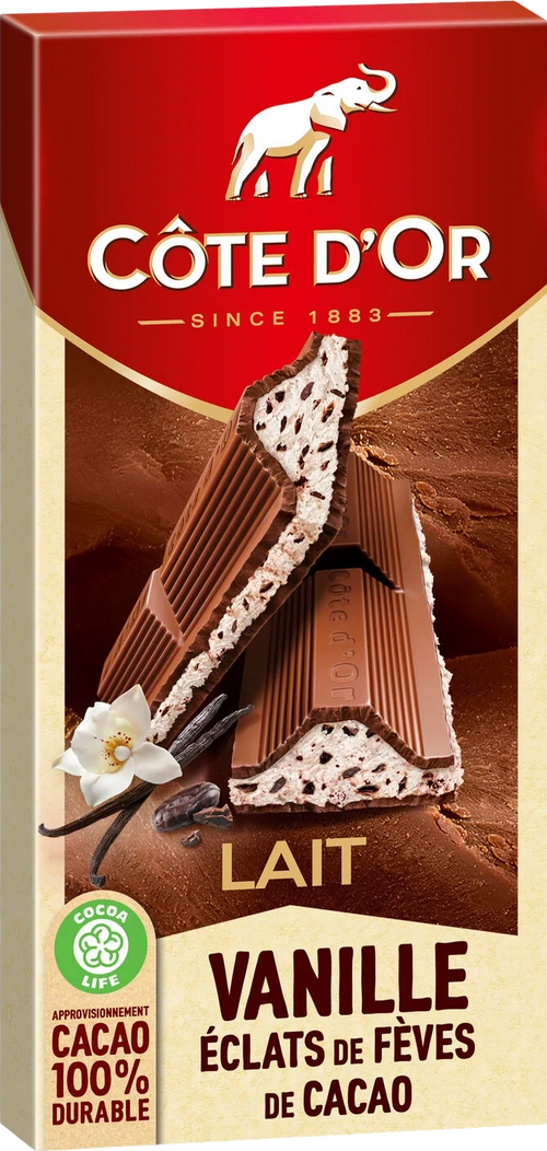 Chocolat au lait vanille éclats de cacao - 190g