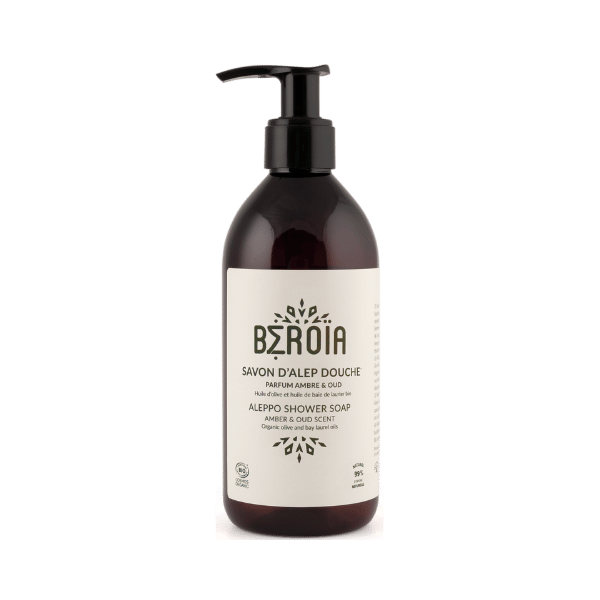 Savon d’alep douche parfumé à l’ambre & oud - 300ml