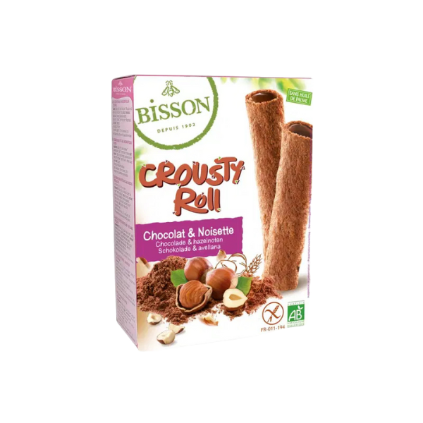 Biscuits Fourrés Crousty Roll Chocolat Noisettes Bio -125g