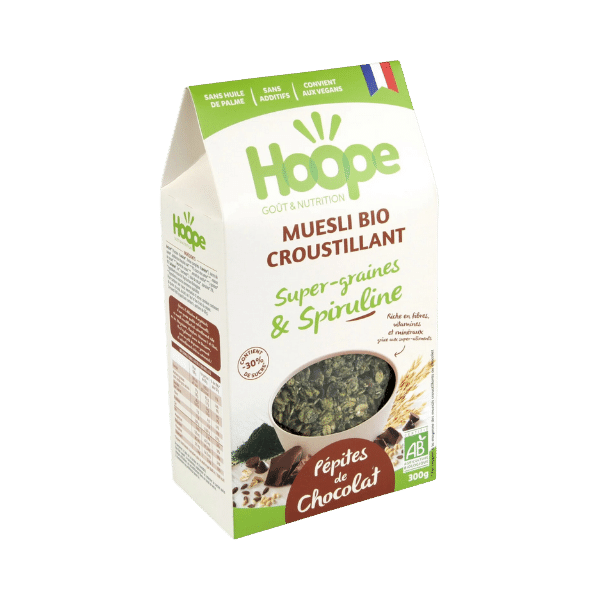Muesli Croustillants Spiruline & Super Graines Chocolat bio - 300g