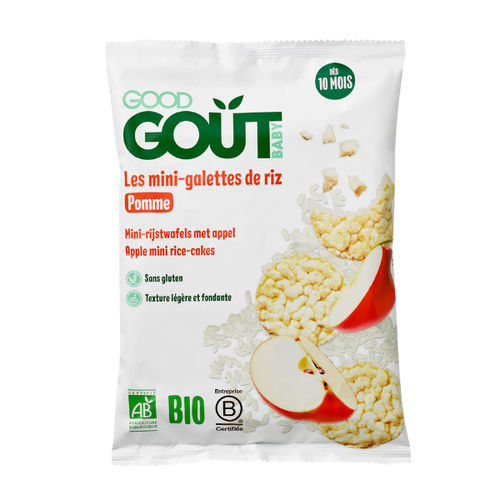 Mini-galettes de riz à la pomme bio - 40g