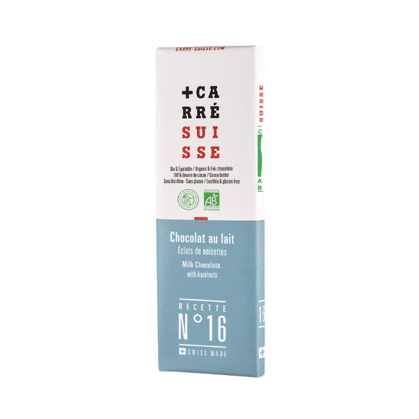 Lot de 18 mini tablettes de chocolat au lait bio - 18x40g - Carré Suisse