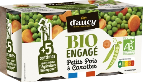Petits pois & carottes bio – 3 × 130 g
