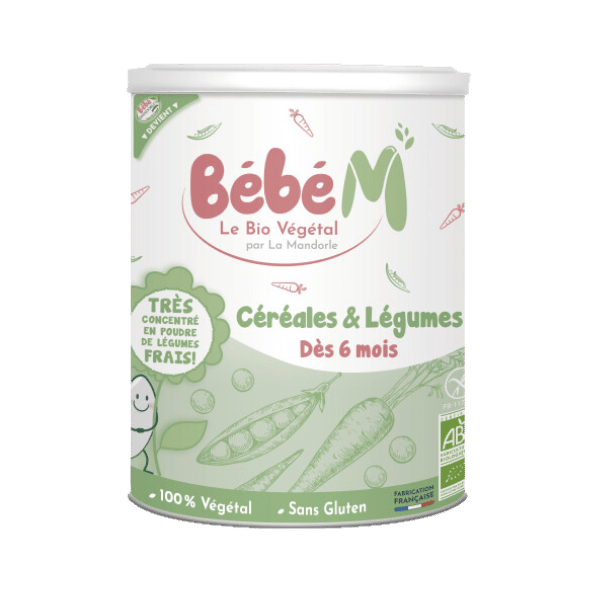 Poudre pour bébé Céréales & Légumes bio - 400g - La Mandorle