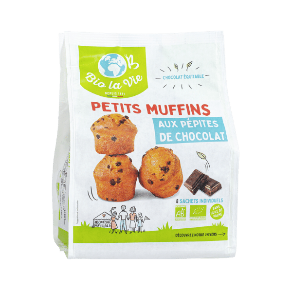 Petits muffins aux pépites de chocolat bio - 224g - Bio La Vie