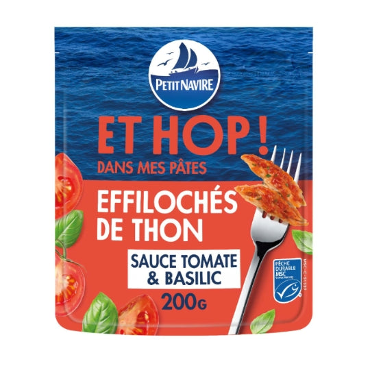 Effilochés de thon à la tomates basilic - 200g