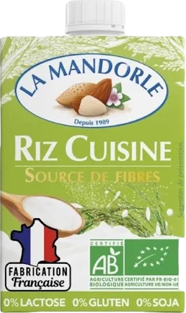 Crème culinaire riz bio - 20cl