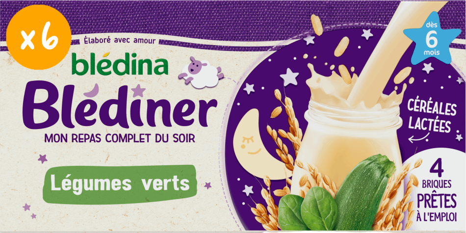 Briques lait et légumes verts dès 6 mois - 4x250ml