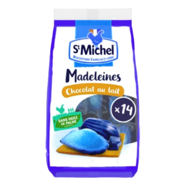 Madeleines nappées au chocolat au lait - 350g