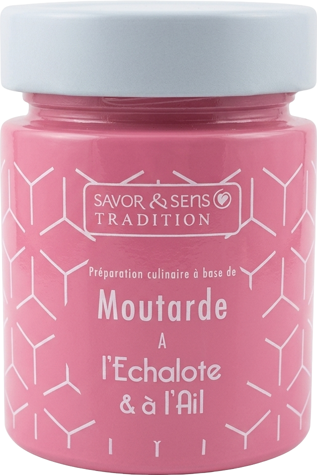 Moutarde à l'échalote et à l'ail - 130g