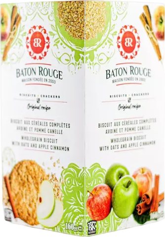Biscuits saveur pomme à l'avoine complète et à la cannelle - 160g