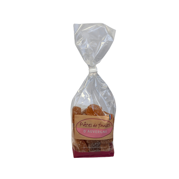 Sachet de pâtes de fruits à l'abricot, framboise, groseille et mandarine - 300g