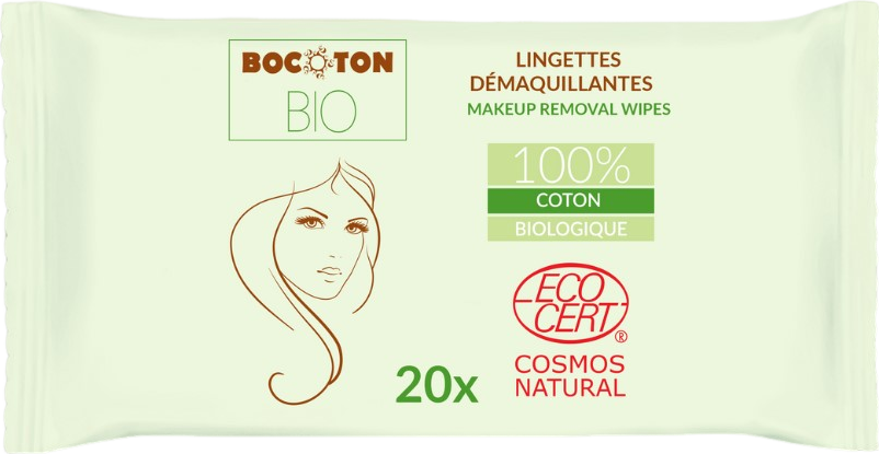 Lingettes démaquillantes bio - 20 pcs