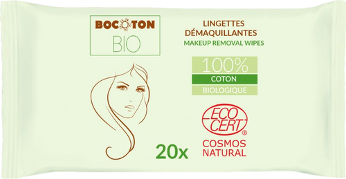 Lingettes démaquillantes bio - 20 pcs