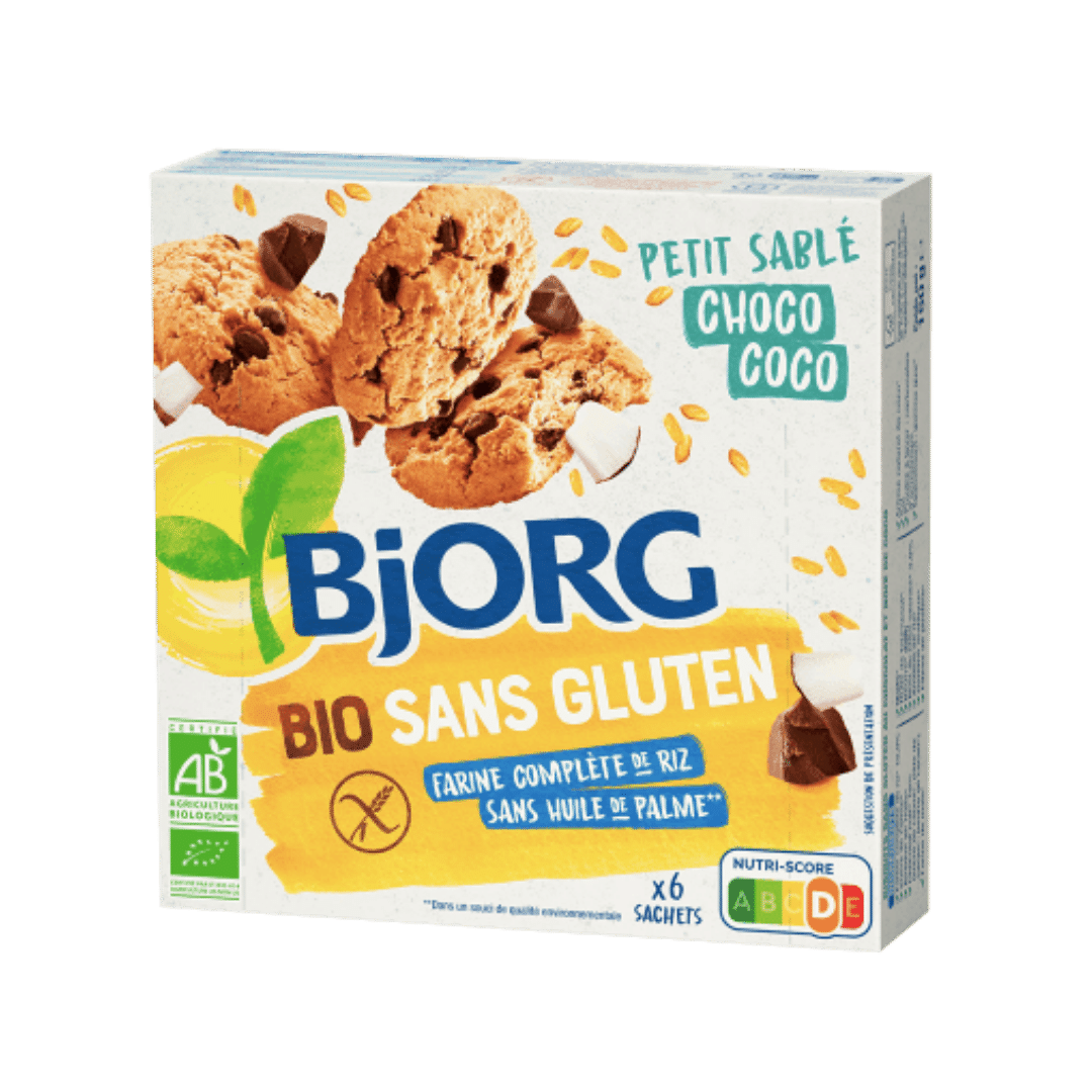 Petits sablés fourrés chocolat coco bio - 150g - Bjorg
