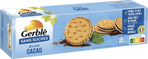 Biscuits fourrés au cacao sans sucre - 185g