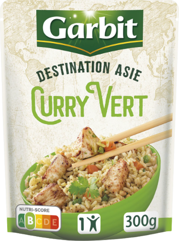 Riz et poulet au curry vert et épices - 300g