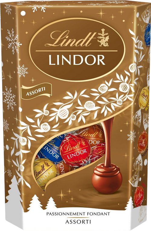 Lindor assortiment de bouchées au chocolat lait noir et blanc - 337g