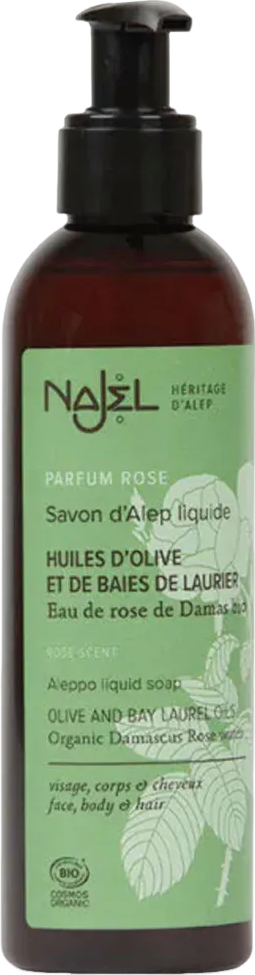 Savon d'Alep liquide parfum rose - 200ml