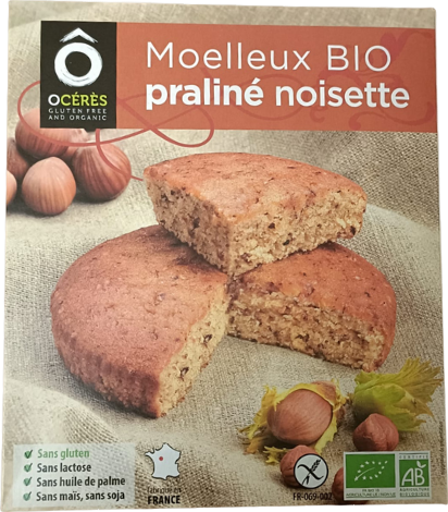 Moelleux à la noisette pralinée bio - 160g