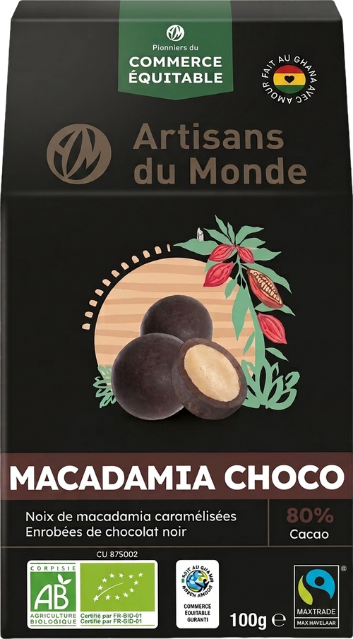 Macadamia au chocolat bio - 100g