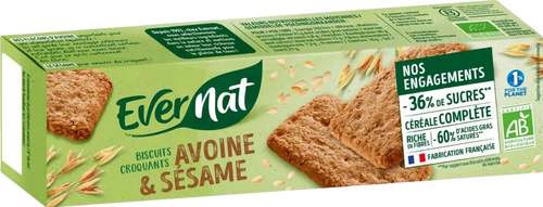 Biscuit croquant avoine sésame - 130g