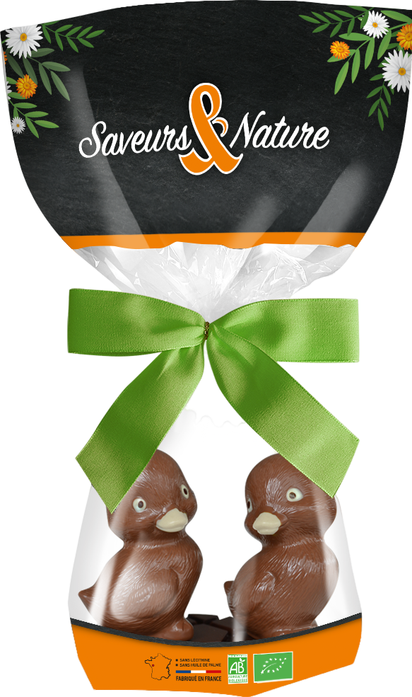 Canetons au chocolat au lait et tablette de chocolat noir - 170g