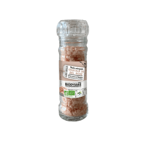 Cristaux de sel rose des Pyrénées bio - 90g