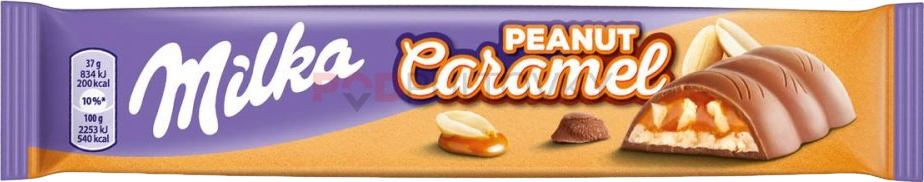 Barre chocolat au lait cacahuètes caramel - 37g