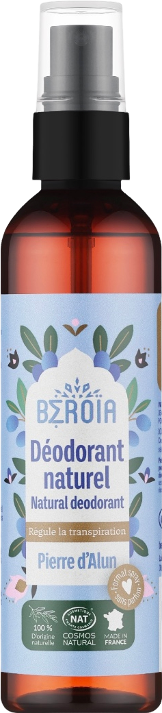 Déodorant à la pierre d'Alun en spray bio - 125ml