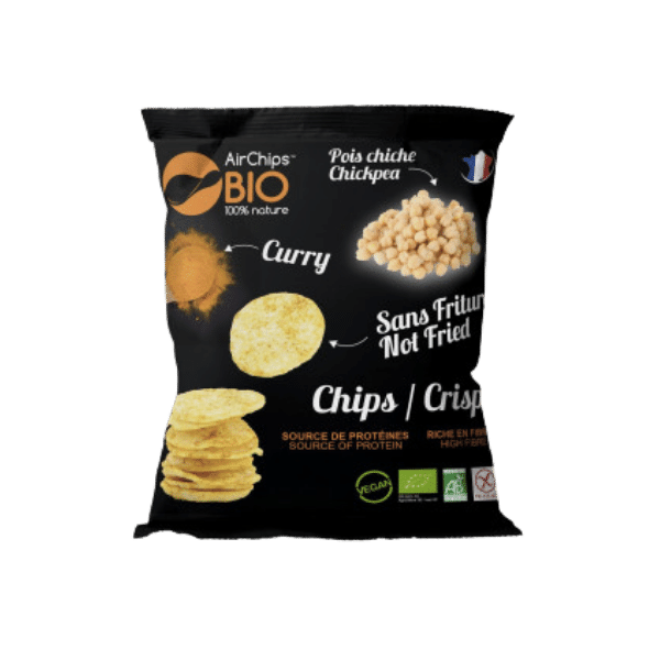 Airchips - Chips de pois chiche au curry bio - 30g