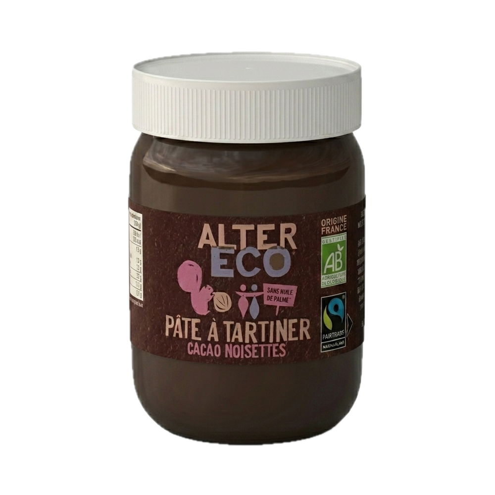 Alter Eco - Pâte à tartiner au cacao et aux noisettes sans huile de palme bio - 600g - 3700214618233