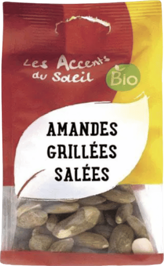 Amandes grillées salées bio - 125g