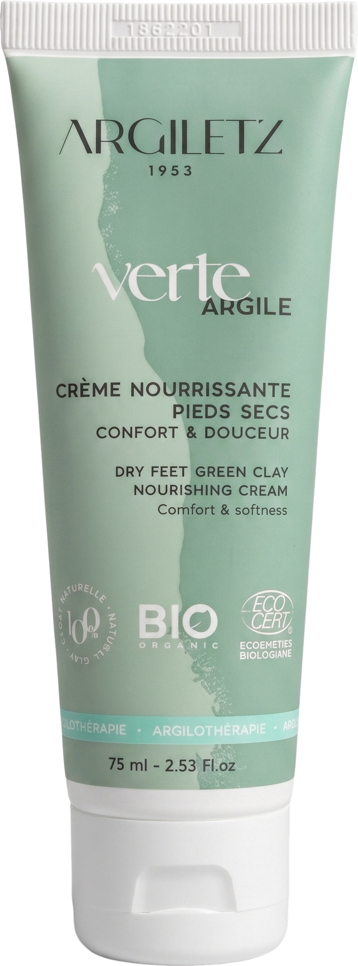 Argiletz - Crème nourrissante pieds secs bio - 75ml - 3326100000397