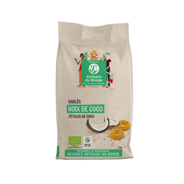 Artisans Du Monde - Sablés à la noix de coco bio - 125g