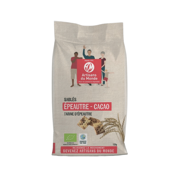 Artisans Du Monde - Sablés épeautre et cacao bio - 125g