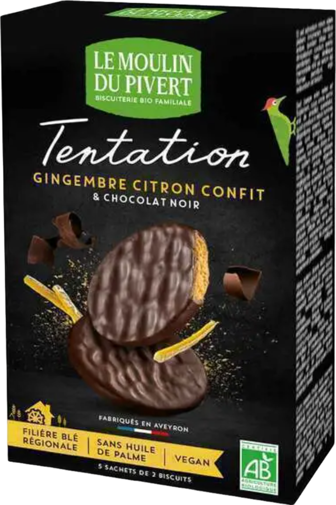 Biscuits gingembre citron chocolat bio - 130g