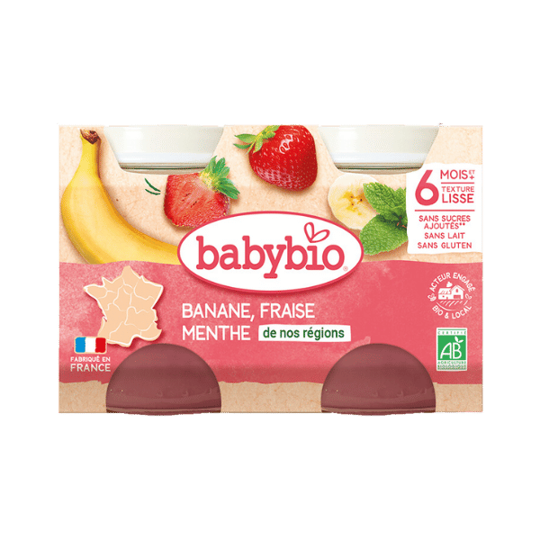 Babybio - Babybio banane fraise menthe pot 2X130g