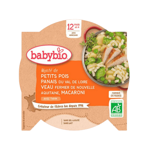 Babybio - Mijoté de petits pois panais veau - 230g