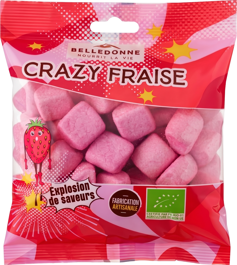 Belledonne - Guimauve à la fraise bio - 120g - 3700531213647
