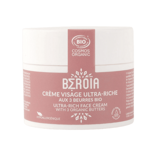 Beroia - Crème visage ultra-riche aux 3 beurres bio - 50ml