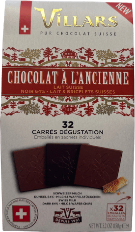 Chocolat à l'ancienne carrés dégustation - 150g