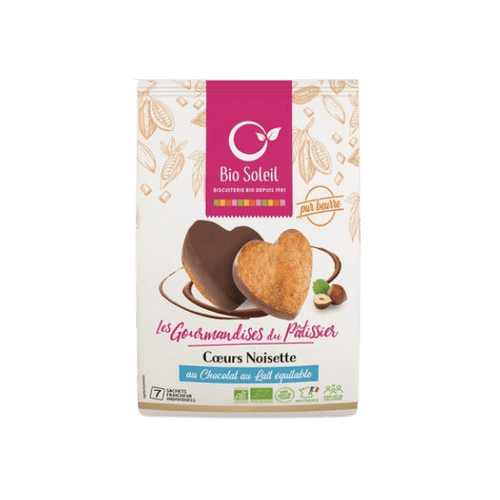 Bio Soleil - Cœurs moelleux noisette chocolat Lait - 180g