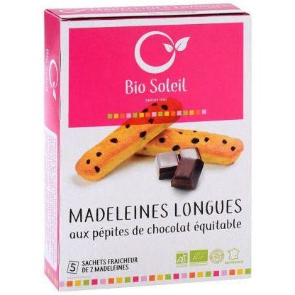 Bio Soleil - Madeleines longues aux pépites de chocolat équitable bio - 165g