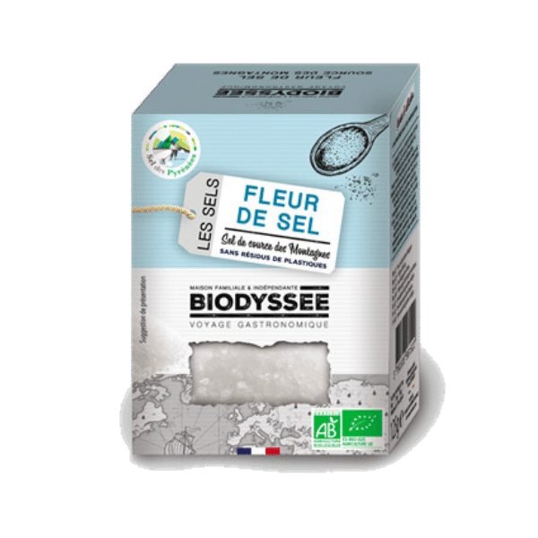 Biodyssée - Boîte de fleur de sel bio - 125g