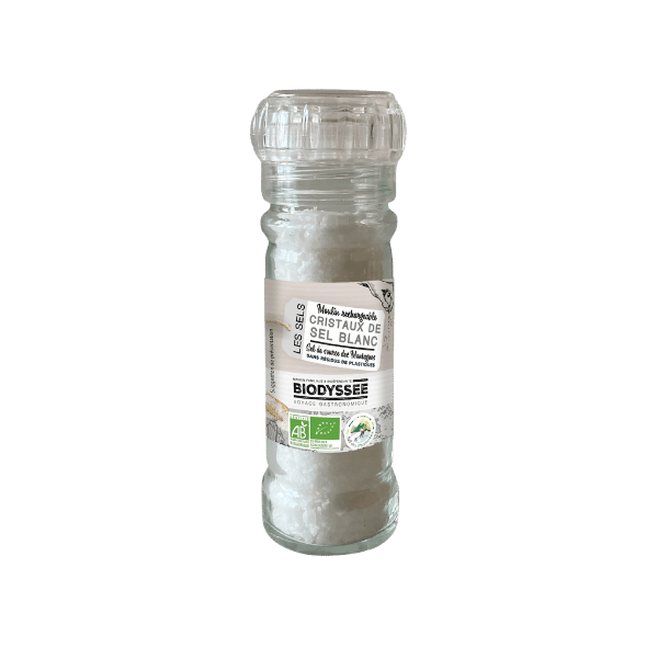 Biodyssée - Cristaux de sel blanc des pyrénées bio - 90g