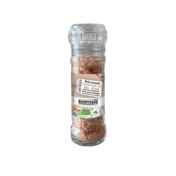 Biodyssée - Cristaux de sel rose des Pyrénées bio - 90g