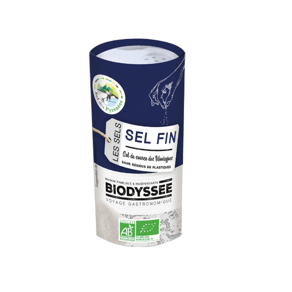 Biodyssée - Flacon de sel fin bio - 250g