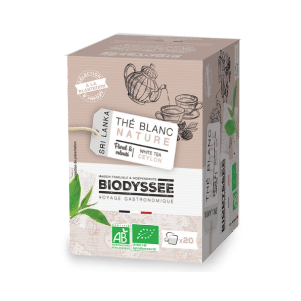 Biodyssée - Infusettes thé blanc de Ceylan bio - x20