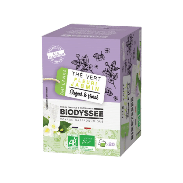 Biodyssée - Infusettes thé vert fleuri jasmin bio - x20